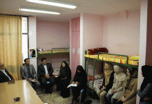 گزارش تصویری هیات رئیسه دانشگاه از خوابگاه خواهران به مناسبت هفته خوابگاه